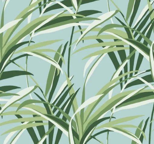 York TC2603 Green Light Blue Tropical Paradise Wallpaper