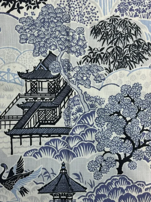 SMC Tea House Ocean Blue Swavelle Mill Creek Fabric