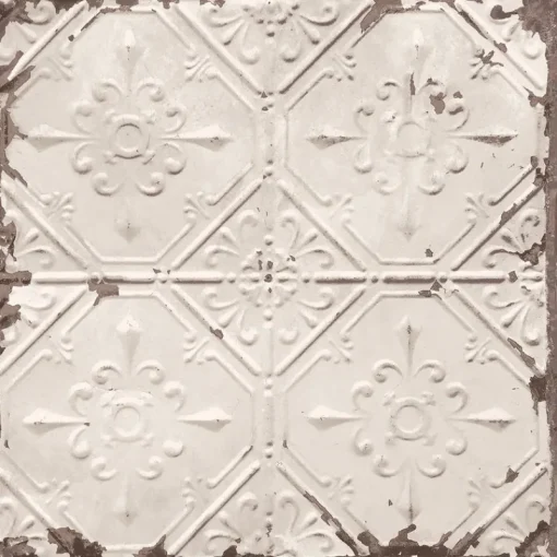 Brewster/ASP Tin Ceiling Beige Distressed Tiles Wallpaper