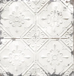 Brewster/ASP Tin Ceiling White Distressed Tiles Wallpaper