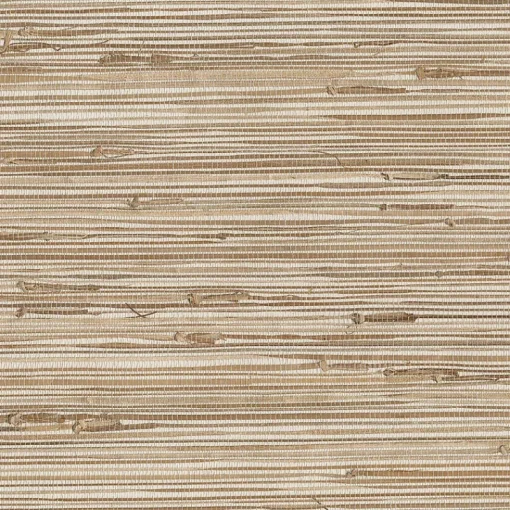 Brewster Ting Taupe Grasscloth Wallpaper