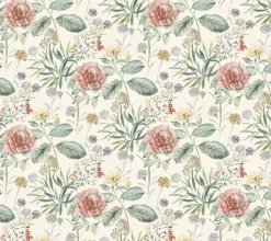 York TL1919 Coral Midsummer Floral Wallpaper
