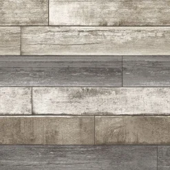Brewster/ASP Weathered Plank Grey Wood Texture Wallpaper