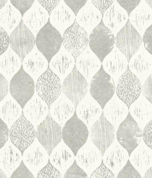 York Woodblock Print Garden Trowel (Grey) Magnolia Home Vol. II Wallpaper