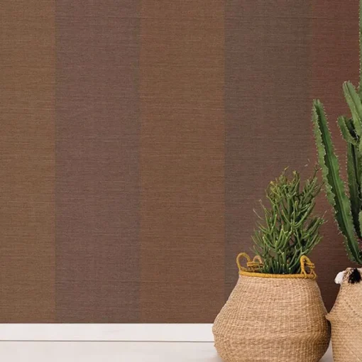 Brewster Yi Ze Brown Grasscloth Wallpaper