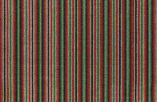 Laura Kiran Zapata Stripe Red Black Green Fabric